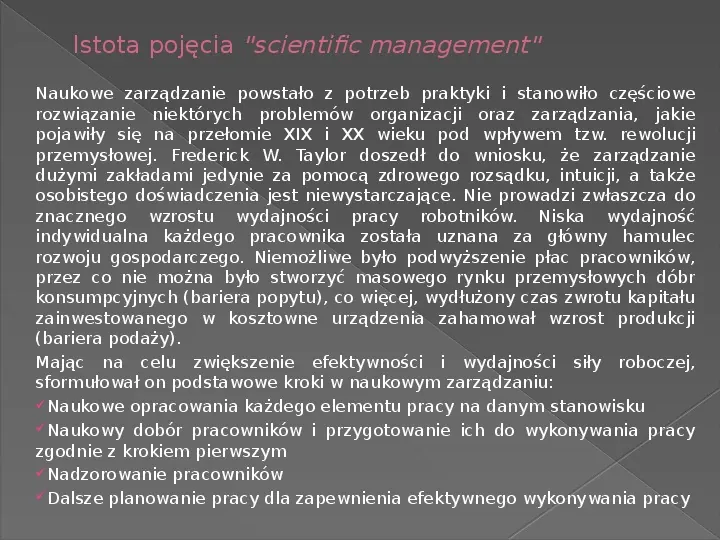 Ewolucja teorii zarządzania - Slide 4