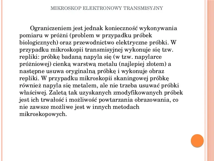 Mikroskop elektronowy transmisyjny - Slide 14