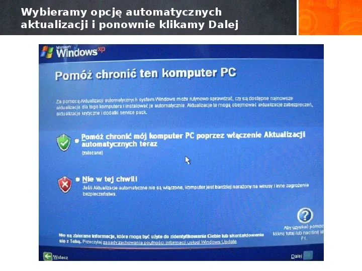 Instalacja Windowsa XP - Slide 22