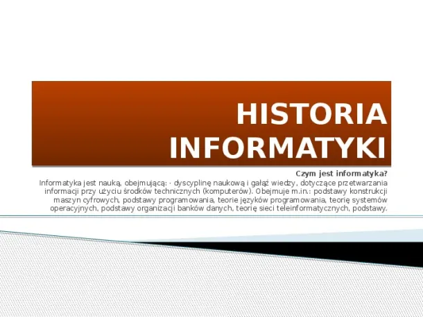 Historia informatyki - Slide pierwszy