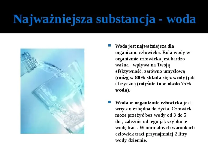 Woda w organizmie człowieka - Slide 2
