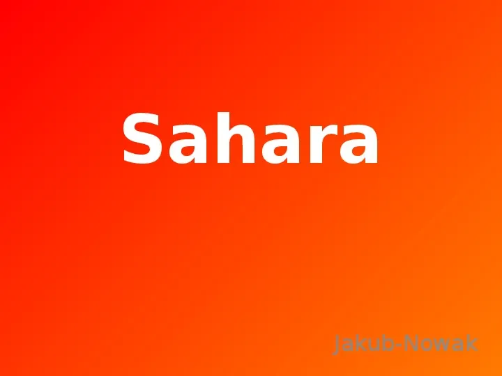 Sahara - Slide 1