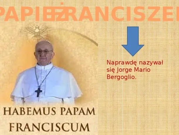 Papież Franciszek - Slide pierwszy