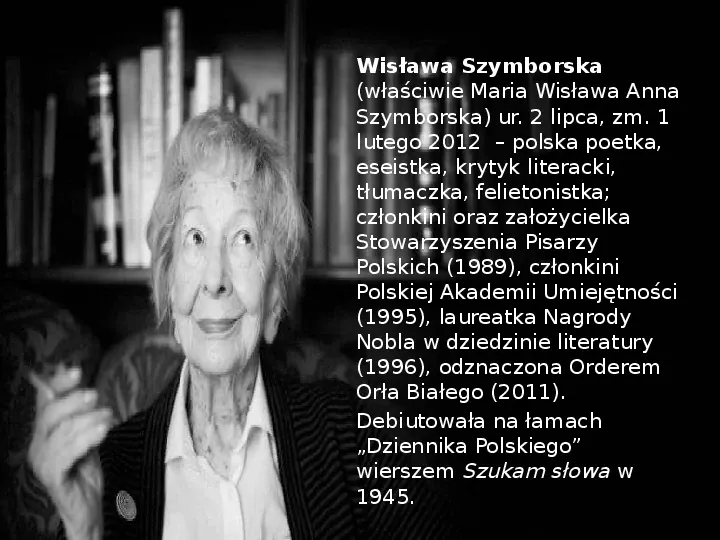 Wisława Szymborska - Slide 2