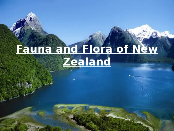 Fauna i Flora New Zealand - Slide pierwszy
