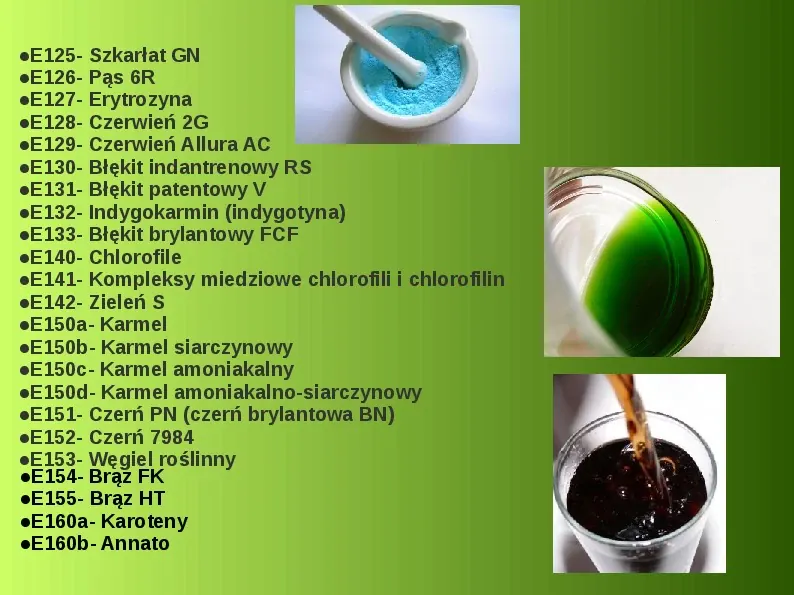 Chemiczne dodatki do żywności - Slide 8