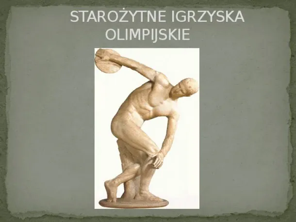 Igrzyska Olimpijskie - Slide pierwszy