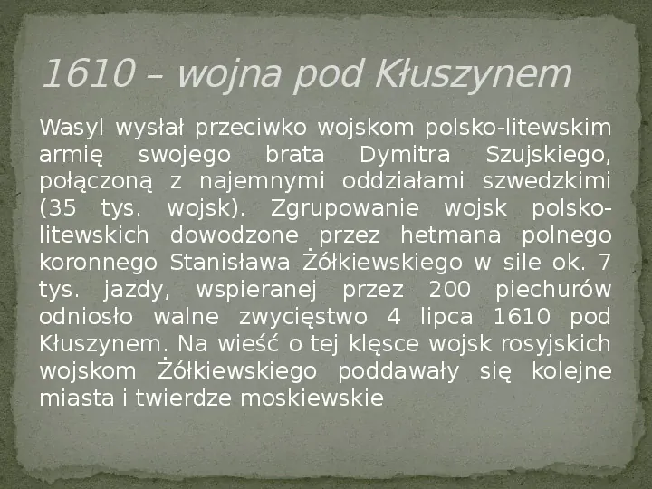 Wojny polsko-rosyjskie w XVII w. - Slide 5
