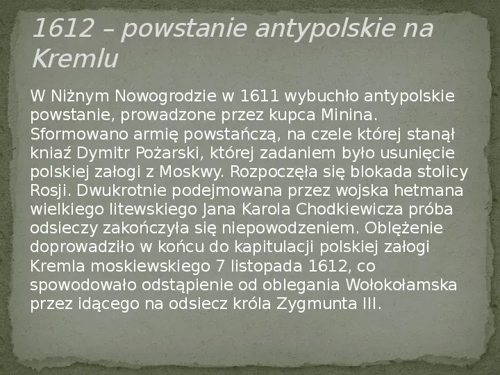 Wojny polsko-rosyjskie w XVII w. - Slide 6