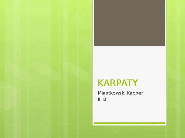 Karpaty - Slide 1