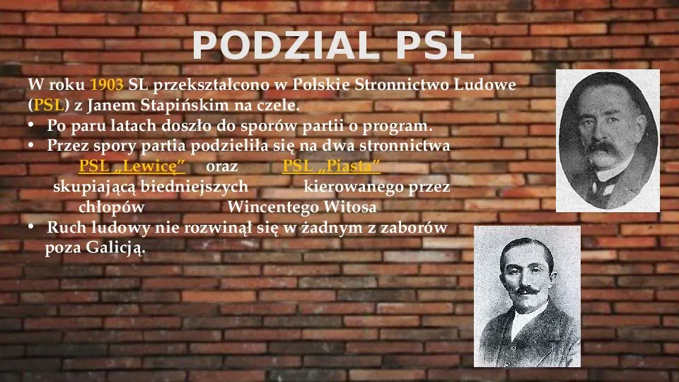 Partie polityczne na ziemiach polskich - Slide 9