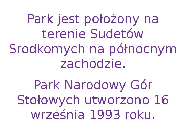 Park Narodowy Gór Stołowych - Slide 2