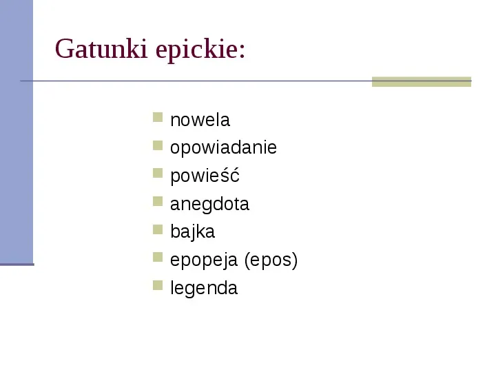 Rodzaje i gatunki literackie - Slide 15
