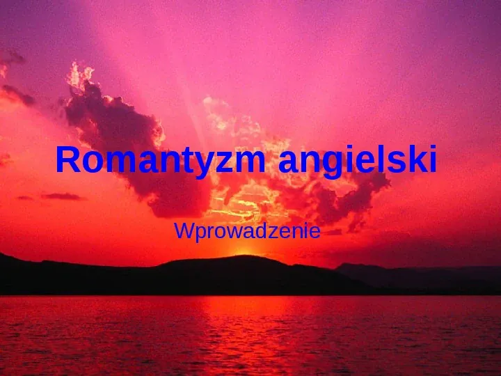 Romantyzm angielski - Slide 1