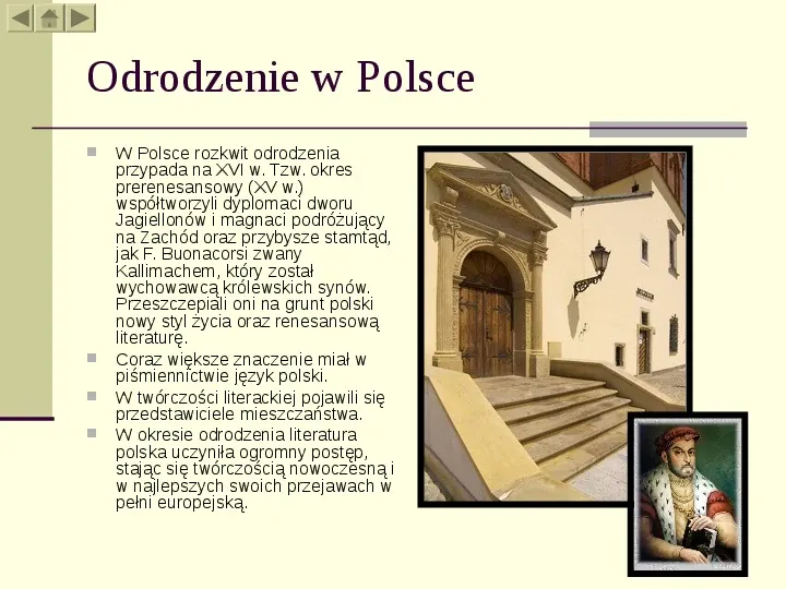 Kultura odrodzenia w Polsce - Slide 4