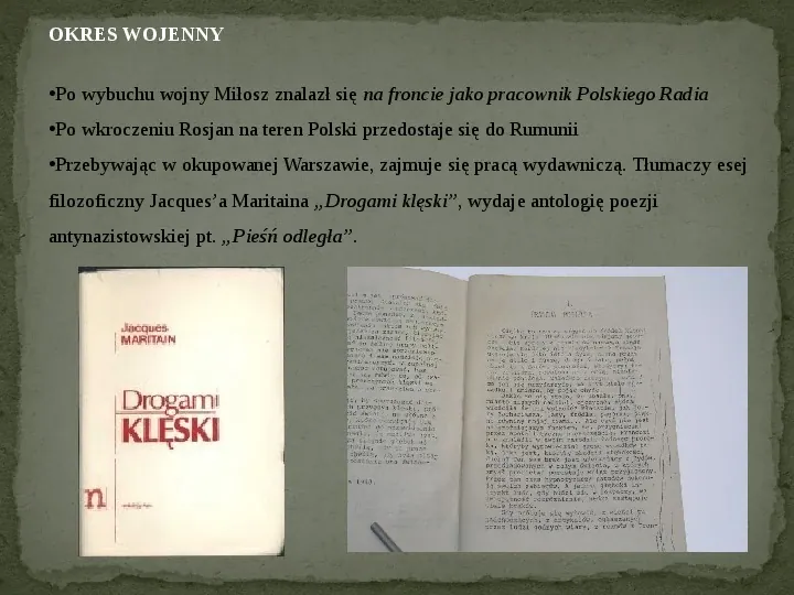 Twórczość Czesława Miłosza - Slide 15