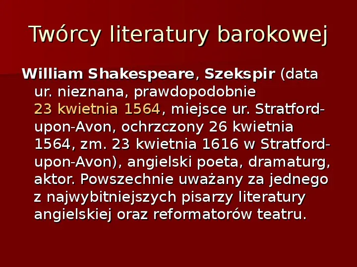 Sztuka barokowa w Polsce i Europie - Slide 42