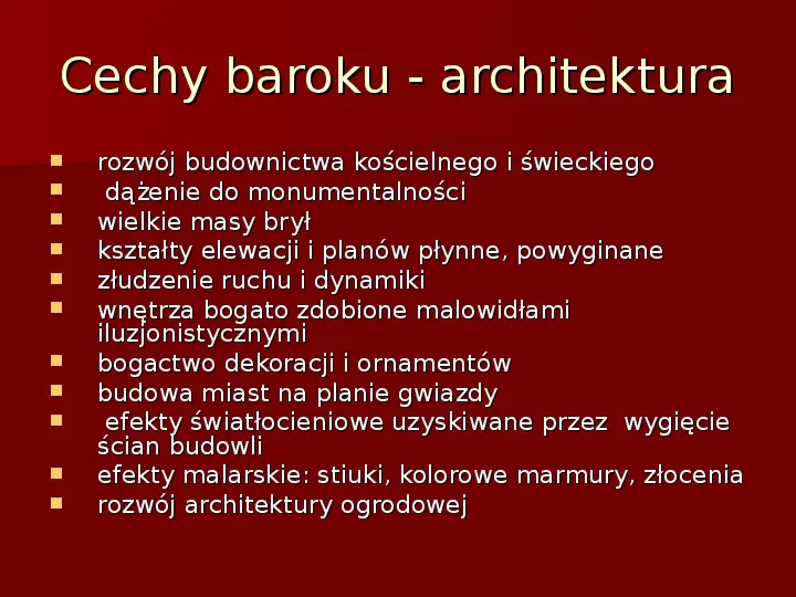 Sztuka barokowa w Polsce i Europie - Slide 5