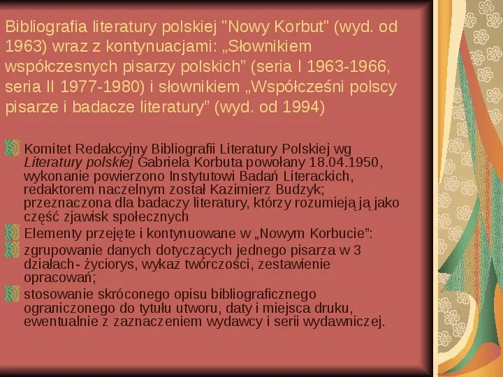 Źródła informacji z dziedziny historii literatury - Slide 26