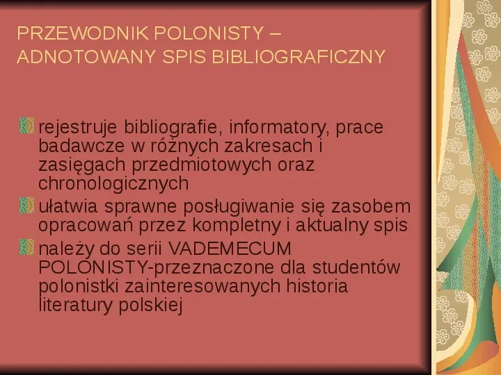 Źródła informacji z dziedziny historii literatury - Slide 77