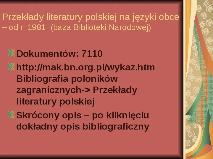 Źródła informacji z dziedziny historii literatury - Slide 85