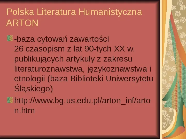 Źródła informacji z dziedziny historii literatury - Slide 90