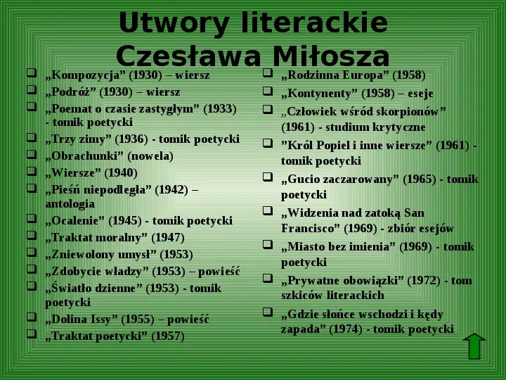 Polscy nobliści w dziedzinie literatury - Slide 53