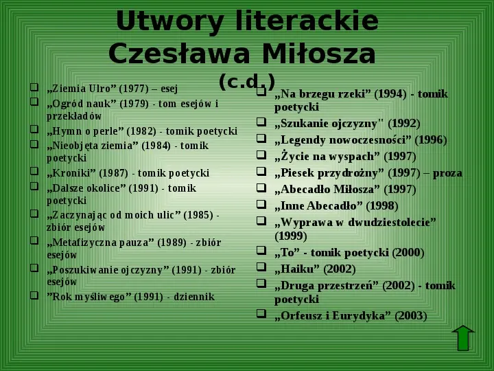 Polscy nobliści w dziedzinie literatury - Slide 54