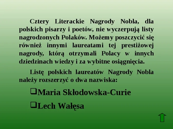 Polscy nobliści w dziedzinie literatury - Slide 72