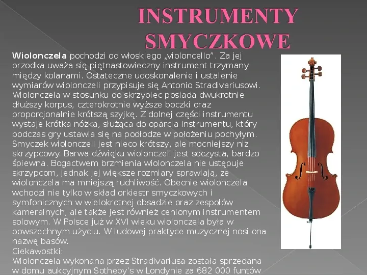 Instrumenty strunowe - Slide 10