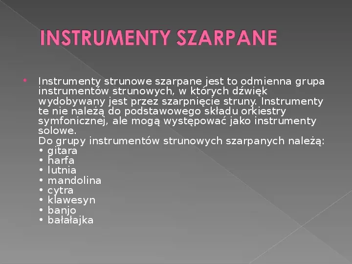 Instrumenty strunowe - Slide 12