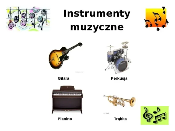 Instrumenty muzyczne - Slide pierwszy