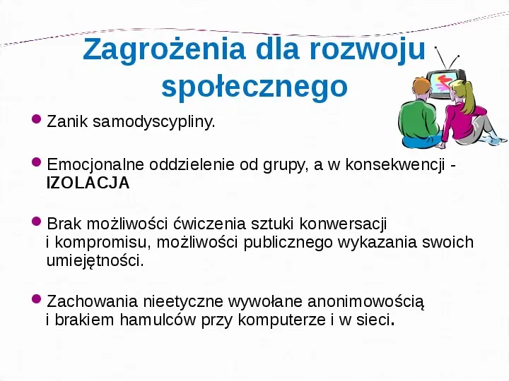 KOMPUTERY, INTERNET KORZYŚCI I ZAGROŻENIA - Slide 15