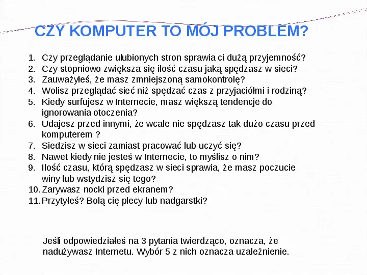 KOMPUTERY, INTERNET KORZYŚCI I ZAGROŻENIA - Slide 33