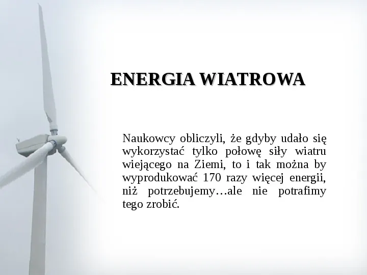 Energia wiatrowa - Slide 1