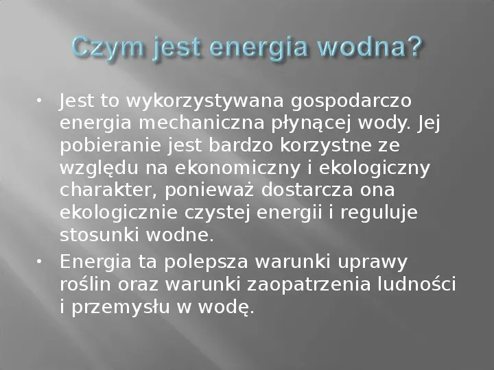 Energia wodna - Slide 2