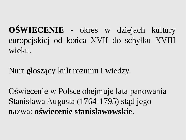 Elementy wiedzy historycznej - Oświecenie w Polsce. - Slide 2