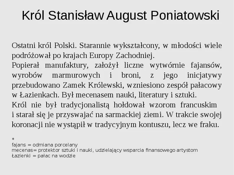 Elementy wiedzy historycznej - Oświecenie w Polsce. - Slide 3