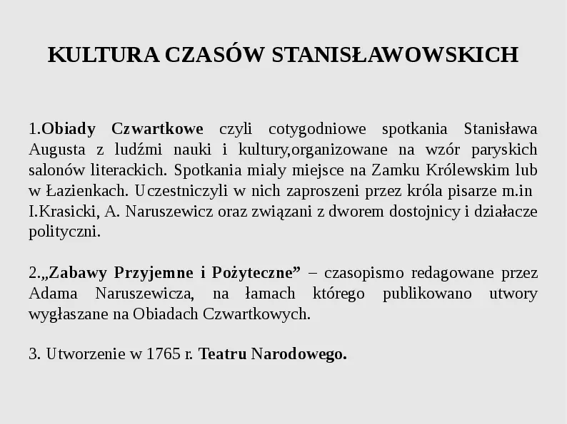 Elementy wiedzy historycznej - Oświecenie w Polsce. - Slide 5