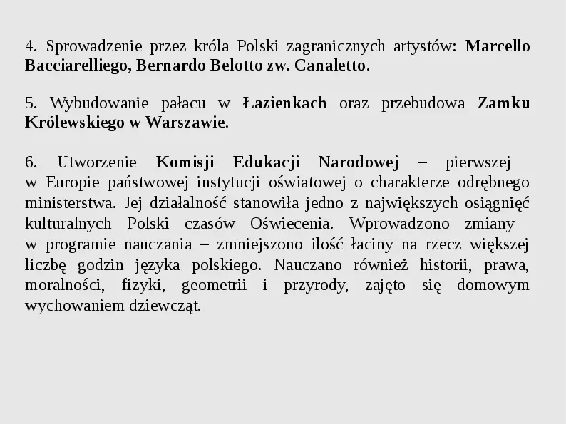 Elementy wiedzy historycznej - Oświecenie w Polsce. - Slide 6