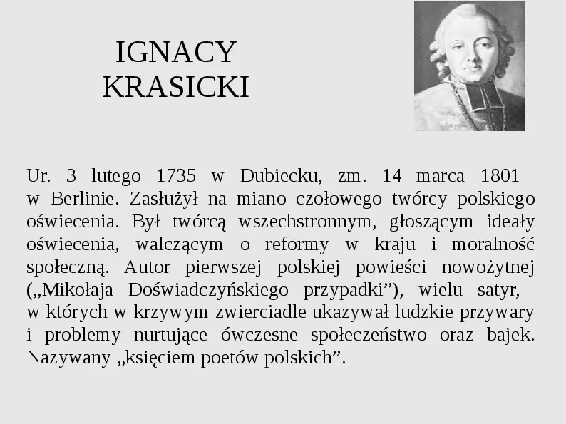 Elementy wiedzy historycznej - Oświecenie w Polsce. - Slide 9
